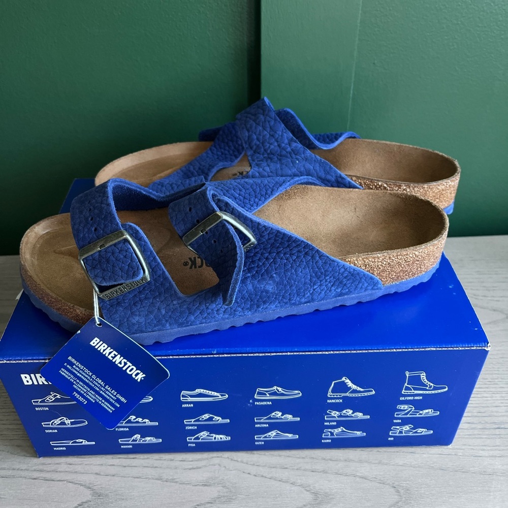 Birkenstock Royal Blue Textured Sandals
